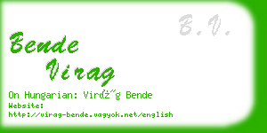 bende virag business card